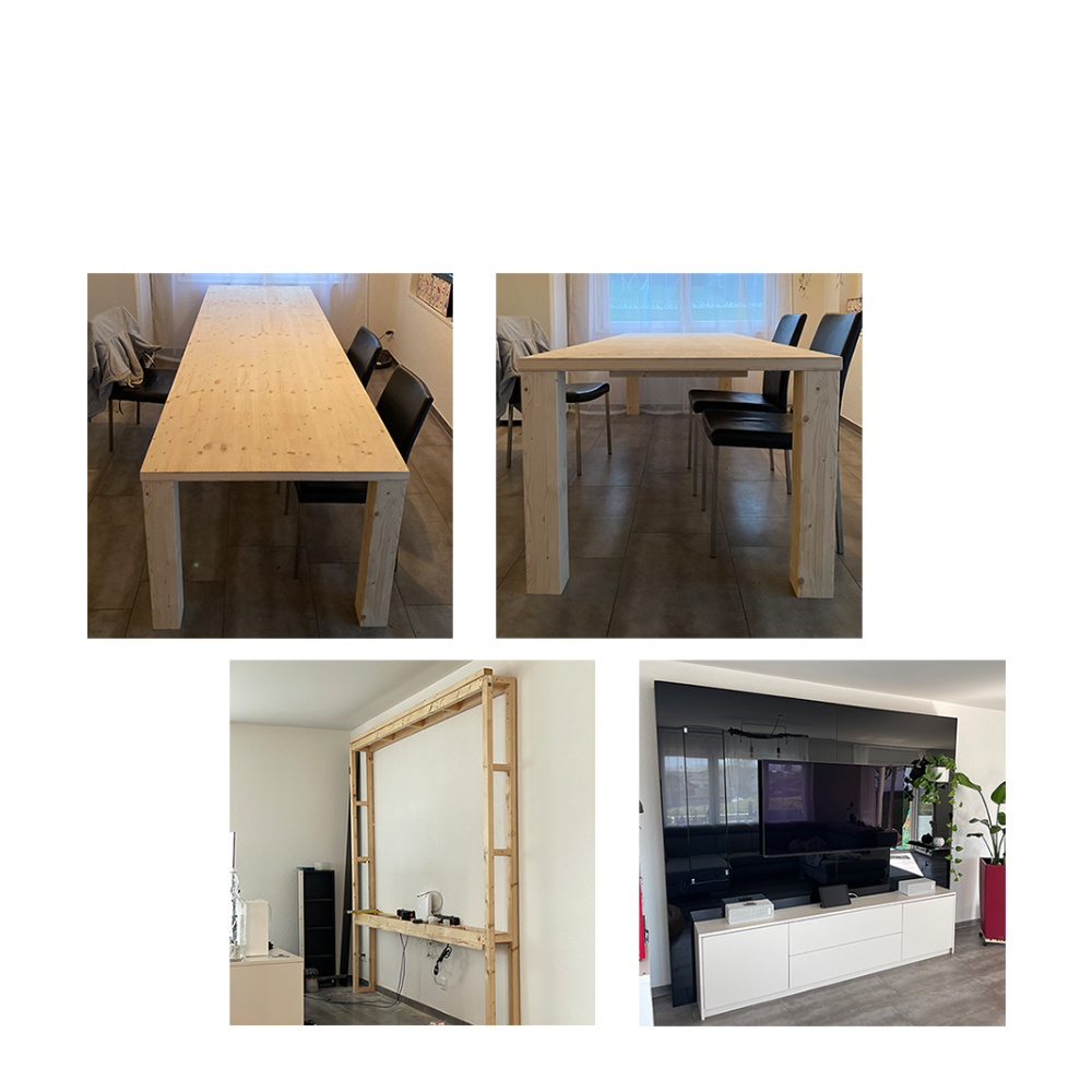 Tisch aus Weinkisten – Eigenbau