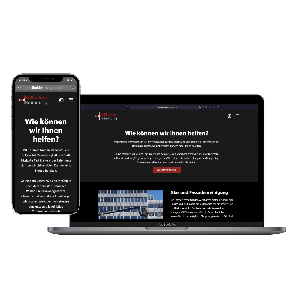 bollhalder-reinigung – Neugestaltung der Website