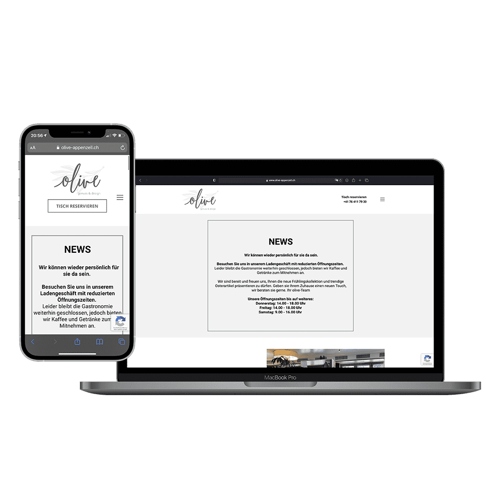 olive appenzell – Webdesign